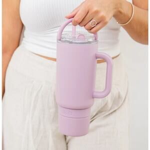 ello Port Large 40 oz Insulated Stainless Steel Peach Tumbler Handle NEW